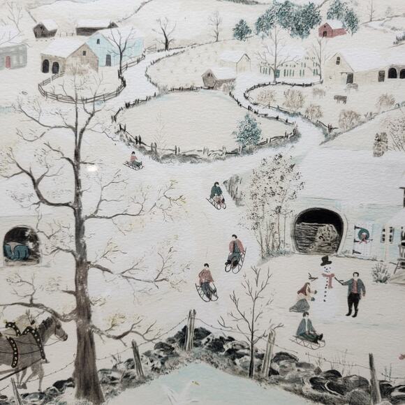 VTG Rare Will Moses Print Winter Signed Numbered 454/500 Limited Edition Art - Picture 8 of 16